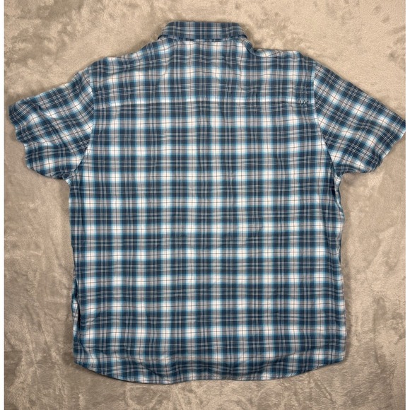 511 Tactical Shirt Mens Size 2XL Blue Plaid Snap Button Short Sleeves - Picture 6 of 8